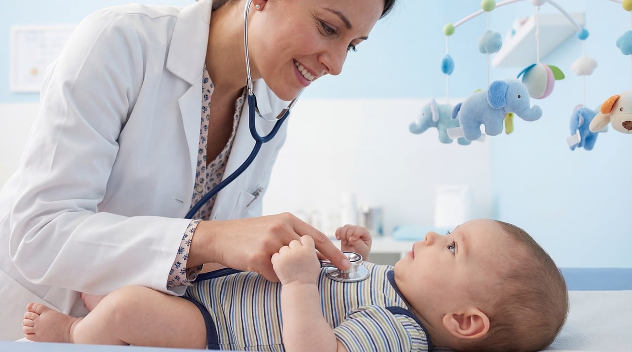 pediatra-con-bebe-gracias-a-seguros-de-salud